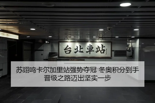 苏翊鸣卡尔加里站强势夺冠 冬奥积分到手 晋级之路迈出坚实一步